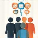 Illustration representing team collaboration and shared notes